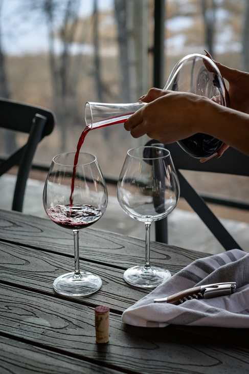 vin rouge avec poisson